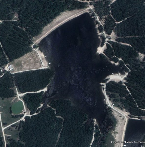 Satelite view of completed lake